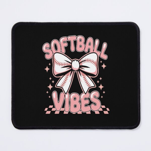 Item preview, Softball Vibes Softball Coquette Groovy Softball designed and sold by catsdothingz.