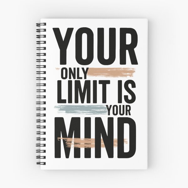 Item preview, Your Only Limit Is Your Mind Motivational Brush Stroke Design designed and sold by Hilal-Studio.