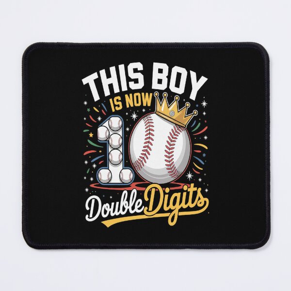 Item preview, This Boy Now 10 Double Digits Baseball 10 Years Old Birthday designed and sold by catsdothingz.