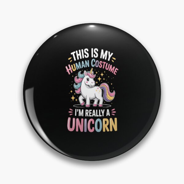 Item preview, This Is My Human Costume I'm Really A Unicorn Halloween designed and sold by catsdothingz.