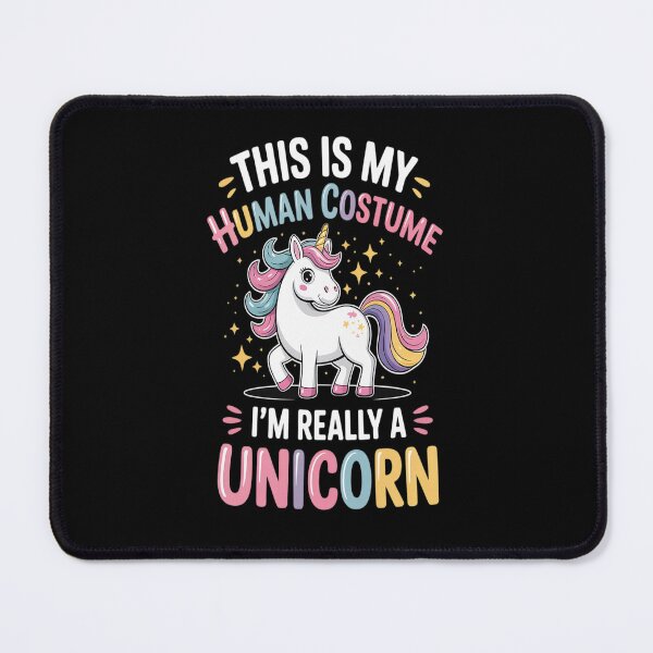 Item preview, This Is My Human Costume I'm Really A Unicorn Halloween designed and sold by catsdothingz.