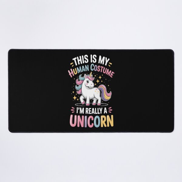 Item preview, This Is My Human Costume I'm Really A Unicorn Halloween designed and sold by catsdothingz.