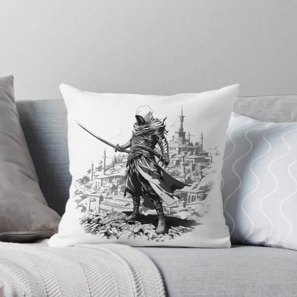 Item preview, Shadow Blade – Black and White Assassin Warrior Art designed and sold by inkoutninja.