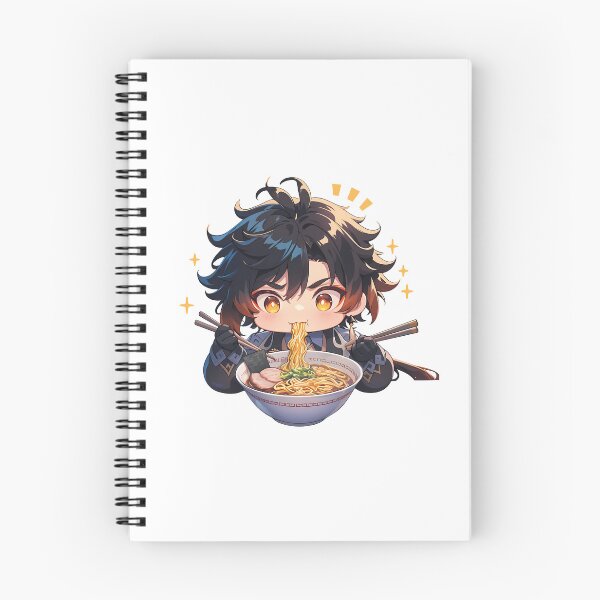 Item preview, Zhongli Genshin Impact Game Kawaii Ramen Chibi Calm Relaxed Noodle Moment designed and sold by Raslbazola.