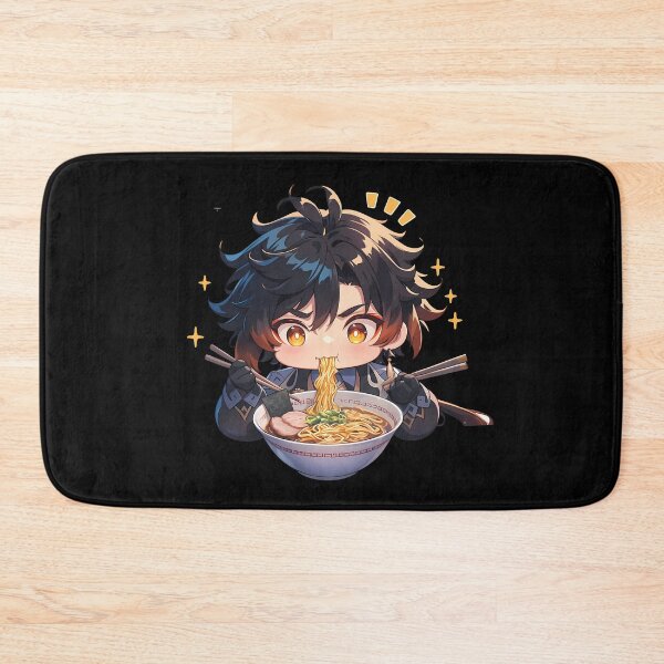 Item preview, Zhongli Genshin Impact Game Kawaii Ramen Chibi Calm Relaxed Noodle Moment designed and sold by Raslbazola.
