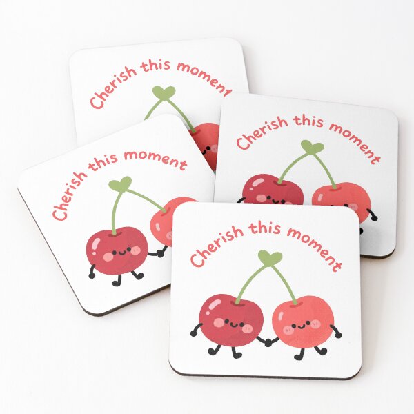 Item preview, Cherish This Moment – Cherries Forming a Heart designed and sold by MissKoalaJY.