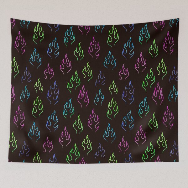 Item preview, Neon Flame Pattern – Vibrant Colorful Fire Seamless Design designed and sold by Sksticker991.
