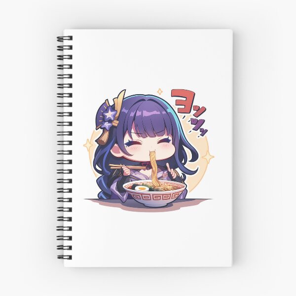 Item preview, Raiden Shogun Genshin Impact Game Kawaii Ramen Chibi Joyful Warm Noodle Moment designed and sold by Raslbazola.