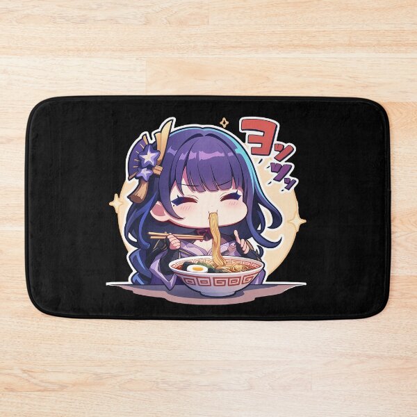 Item preview, Raiden Shogun Genshin Impact Game Kawaii Ramen Chibi Joyful Warm Noodle Moment designed and sold by Raslbazola.
