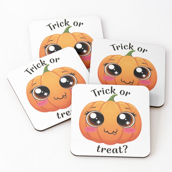 Item preview, Kawaii Pumpkin Trick or Treat Illustration designed and sold by DreamBuySell.