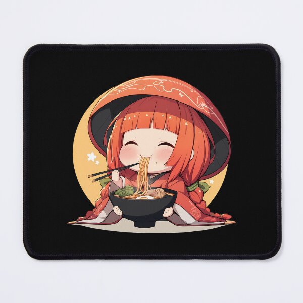 Item preview, Tsubaki Yayoi Blazblue Game Kawaii Ramen Chibi Sweet Heartfelt Noodle Moment designed and sold by Raslbazola.