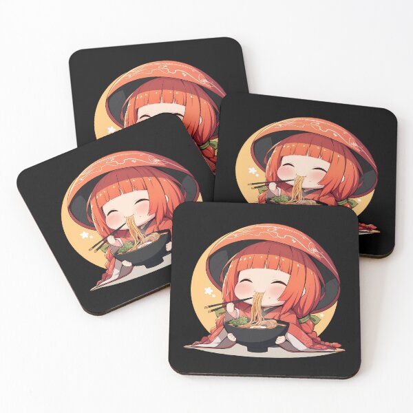 Item preview, Tsubaki Yayoi Blazblue Game Kawaii Ramen Chibi Sweet Heartfelt Noodle Moment designed and sold by Raslbazola.