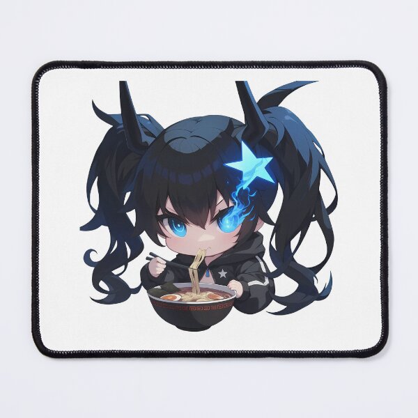 Item preview, Black Rock Shooter Black Rock Shooter Anime Kawaii Ramen Chibi Fierce Cool Noodle Scene designed and sold by Raslbazola.