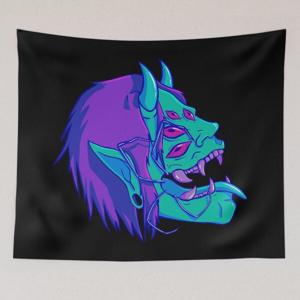 Item preview, Teal Neon Oni designed and sold by ErraticRaccoon.