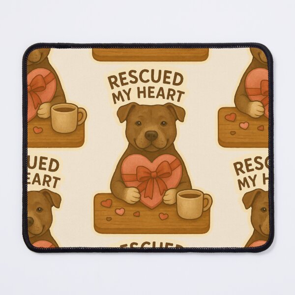 Item preview, Rescued My Heart – Pit Bull Rescue Love designed and sold by Tiny Joy World.