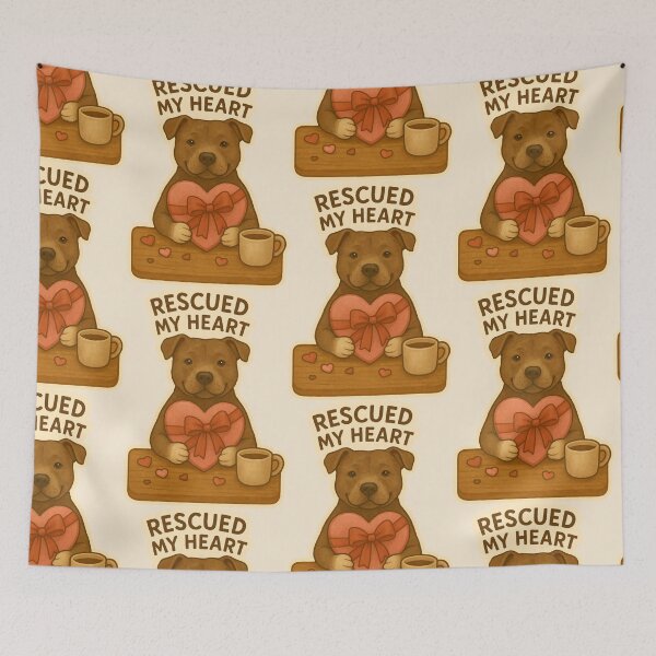 Item preview, Rescued My Heart – Pit Bull Rescue Love  designed and sold by Tiny Joy World.
