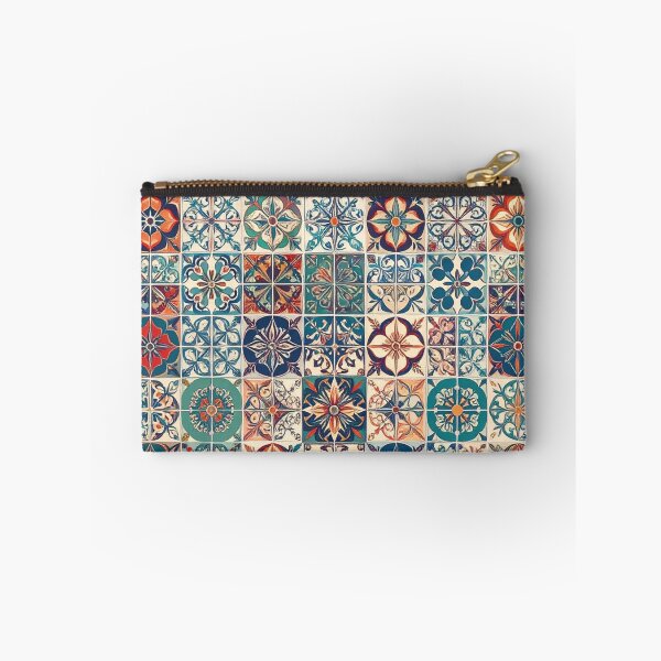 Item preview, Vintage Ceramic Tile Collage Pattern • Mediterranean Mosaic Design • Colorful Boho Seamless Print designed and sold by baheeya.
