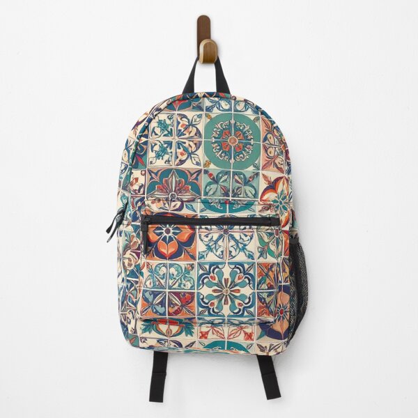 Item preview, Vintage Ceramic Tile Collage Pattern • Mediterranean Mosaic Design • Colorful Boho Seamless Print designed and sold by baheeya.