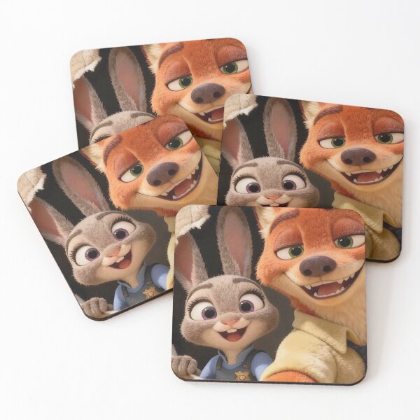 Item preview, Zootopia Fan Art – Judy Hopps & Nick Wilde Cute Duo Illustration designed and sold by KryaArts27.