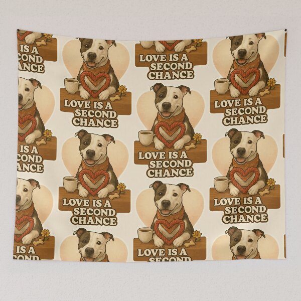 Item preview, Love Is a Second Chance – Rescue Dog Valentine  designed and sold by Tiny Joy World.