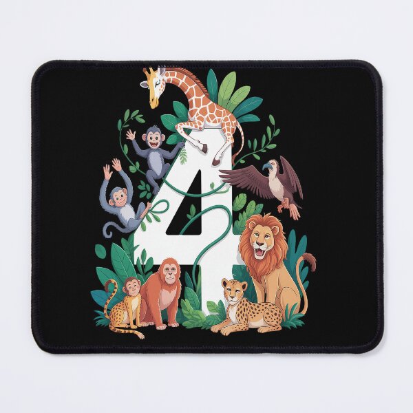 Item preview, 4th Birthday Zoo Jungle Safari 4 Years Old Birthday Kids Boy designed and sold by RonnasJackson.