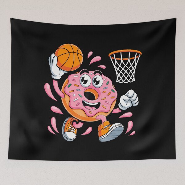 Item preview, Funny Donut Basketball Player Slam Dunk Fan Hoops designed and sold by vaharisanic.