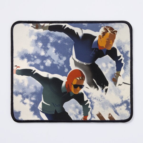 Item preview, Vintage Winter Fun : Mid Century Skiers designed and sold by PureVintageLove.