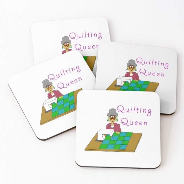 Item preview, Quilting Queen with blue green quilt designed and sold by 0bsidian0rder.
