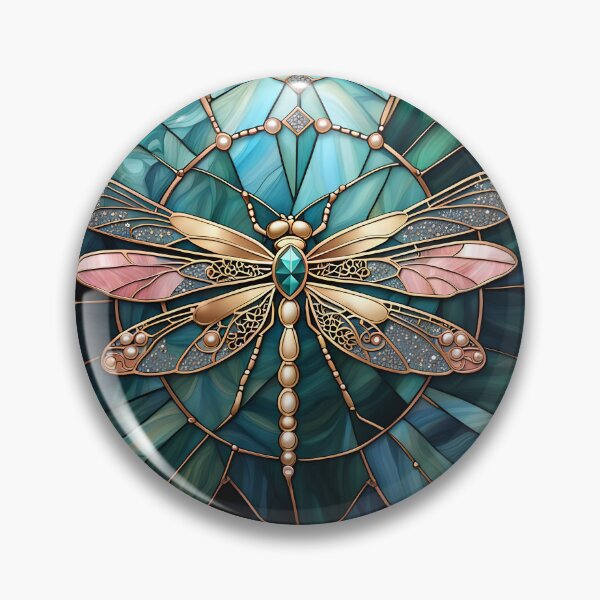 Artikelvorschau, Verträumte Jugendstil-Buntglaslibelle entworfen und verkauft von Glimmersmith.
