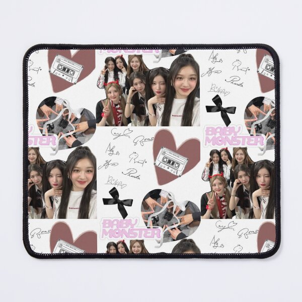 Item preview, K-Pop Inspired Scrapbook Collage – BabyMonster Style Cute Idol Aesthetic designed and sold by KryaArts27.
