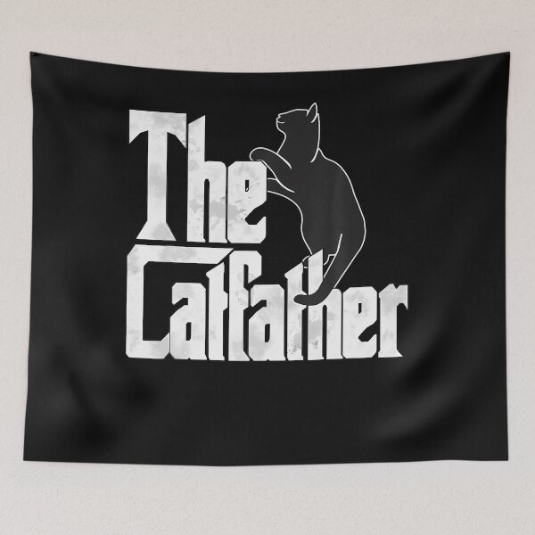 Item preview, The Catfather Black Cat Father Mafia Whiskers Male Daddy designed and sold by MarisolOndricka.
