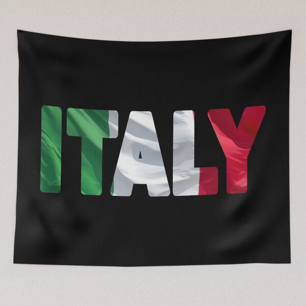 Item preview, ITALY - Flag Flying in Wind cut to Letters Souvenir Sticker Shirt designed and sold by Adam Gormley.