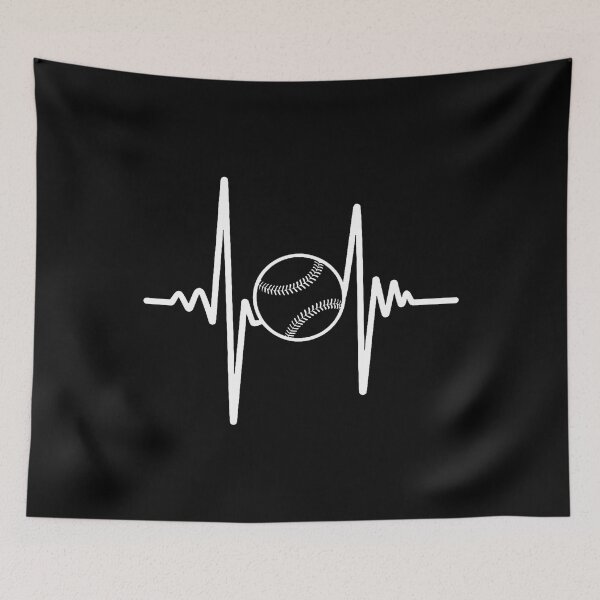 Item preview, Baseball Heartbeat Frequency Line Sport Player White designed and sold by cordfried3h.
