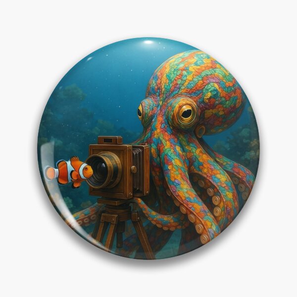 Artikelvorschau, Oktopus fotografiert einen Clownfisch entworfen und verkauft von Tridentulus.