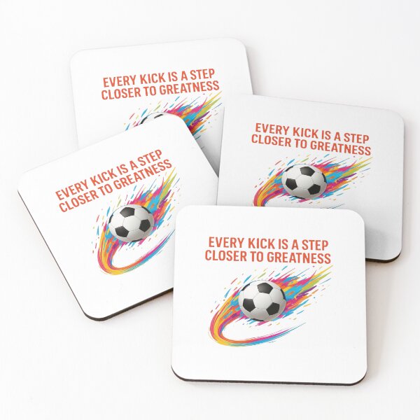 Item preview, Every Kick is a Step Closer to Greatness - Dynamic Soccer Motivation designed and sold by harmandragon04.