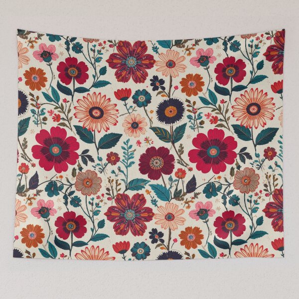 Item preview, Maximalist Embroidered Floral Pattern • Eclectic Boho Flowers • Colorful Textured Seamless Design designed and sold by baheeya.