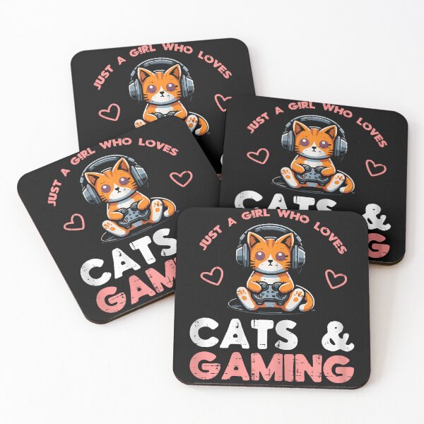 Item preview, Just Girl Who Loves Cats Gaming Gamer designed and sold by EvelineCrooks10.