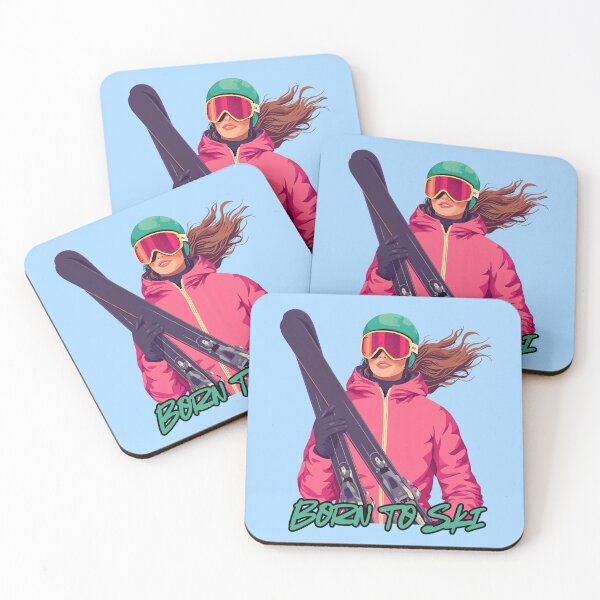 Item preview, Born to Ski Illustration | Bold Winter Sports Art designed and sold by SimplyJasper.