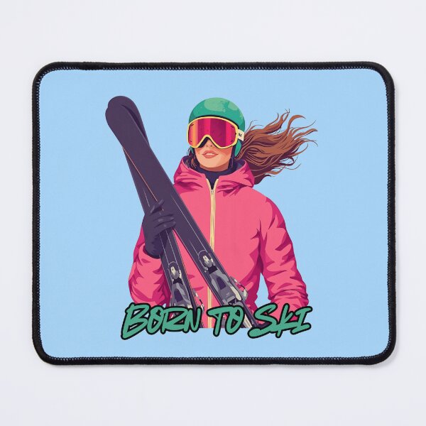 Item preview, Born to Ski Illustration | Bold Winter Sports Art designed and sold by SimplyJasper.
