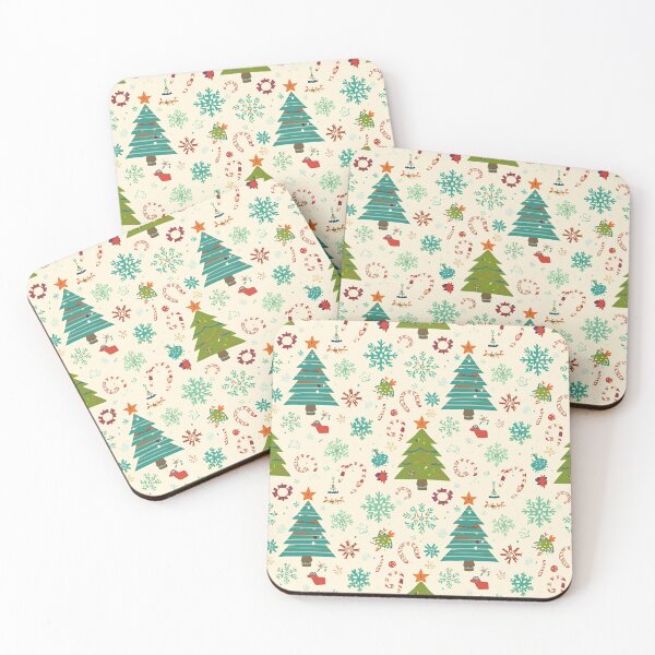 Item preview, Festive Christmas Pattern With Christmas Trees Snowflakes Candy Canes And Stars For Holiday Design designed and sold by KanDa-Shop.
