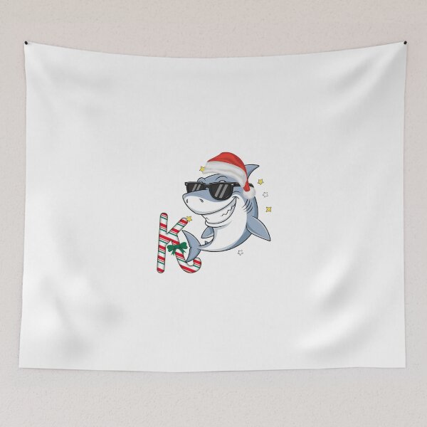 Item preview, Christmas Shark With Candy – Funny Festive Ocean Art” designed and sold by Fouziaart08.