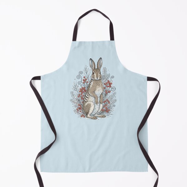 Item preview, Snowshoe Hare With Winter Berries Vintage Illustration designed and sold by BirdsnStuff.