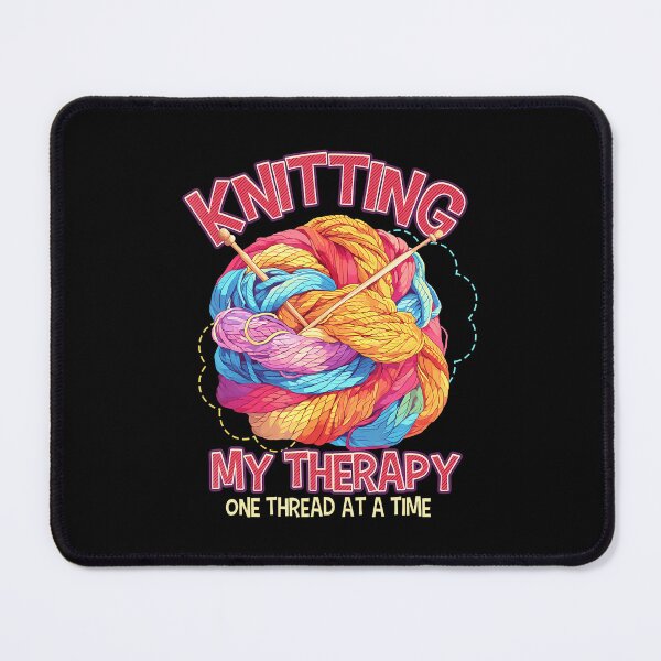 Item preview, Knitting My Therapy One Thread At A Time Funny Knitter designed and sold by MicheleDanita.