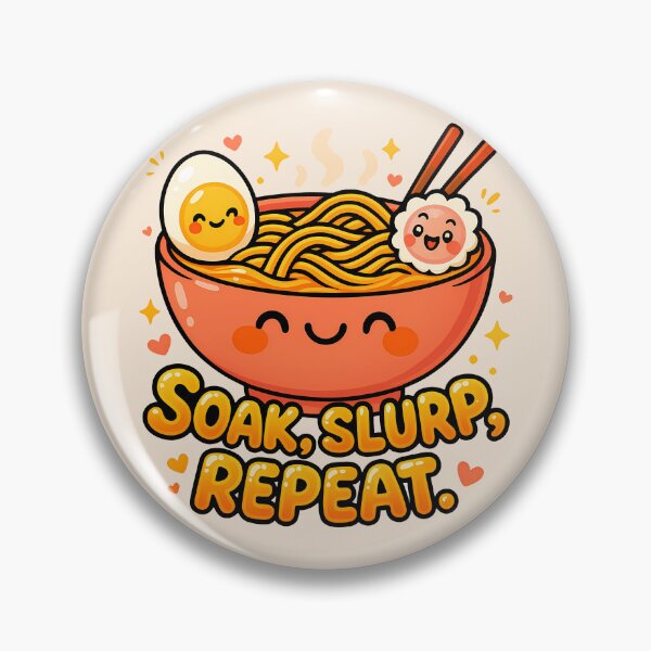 Item preview, Cute Kawaii Ramen Bowl – Soak Slurp Repeat Food Lover Design designed and sold by Parallel Fold.