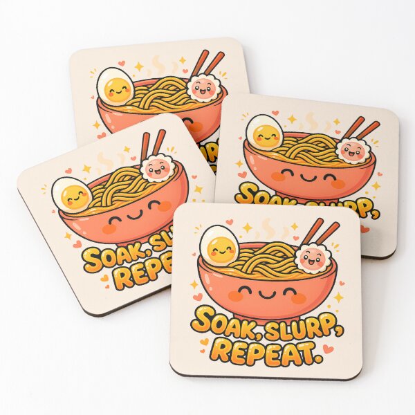 Item preview, Cute Kawaii Ramen Bowl – Soak Slurp Repeat Food Lover Design designed and sold by Parallel Fold.