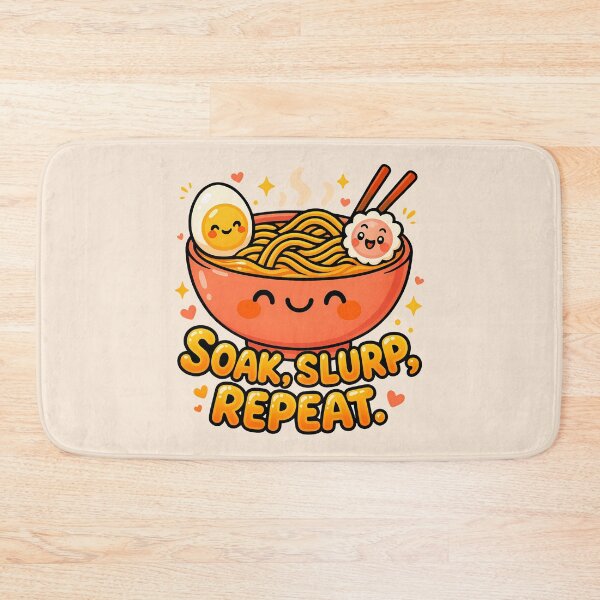 Item preview, Cute Kawaii Ramen Bowl – Soak Slurp Repeat Food Lover Design designed and sold by Parallel Fold.
