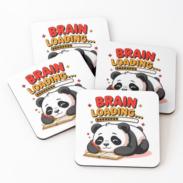 Item preview, Brain Loading Sleepy Lazy Panda – Cute Study Motivation Design designed and sold by Parallel Fold.