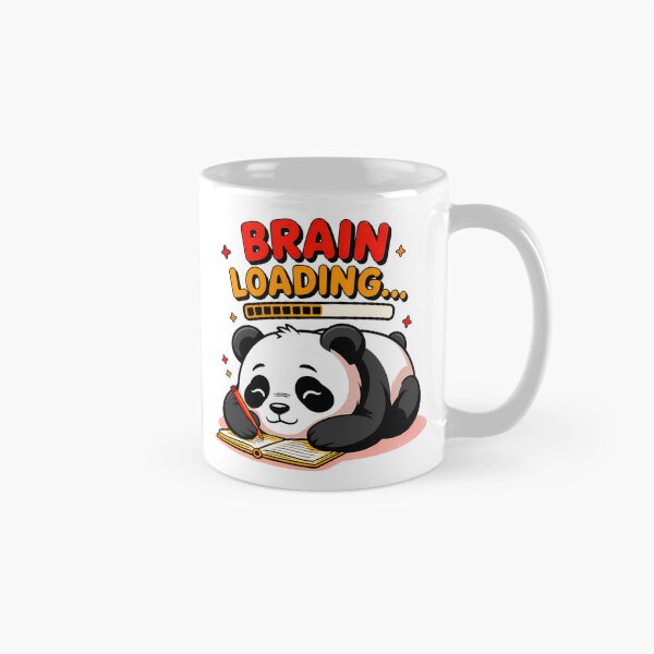 Item preview, Brain Loading Sleepy Lazy Panda – Cute Study Motivation Design designed and sold by Parallel Fold.