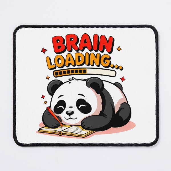 Item preview, Brain Loading Sleepy Lazy Panda – Cute Study Motivation Design designed and sold by Parallel Fold.