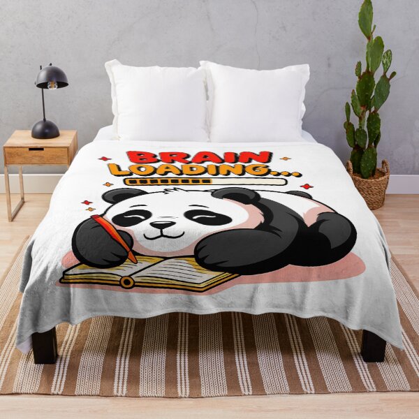 Item preview, Brain Loading Sleepy Lazy Panda – Cute Study Motivation Design designed and sold by Parallel Fold.
